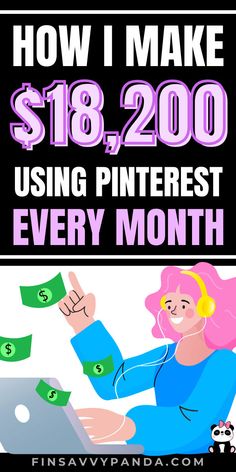 a woman with pink hair sitting in front of a laptop and money flying out of her hand