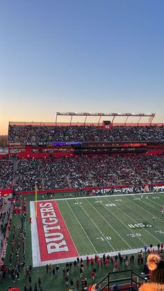 a football stadium filled with lots of people