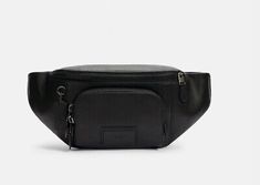 Find ideas๏ฟฝand inspiration for Coach Track Belt Bag Hip Pack Waist Pack Smooth Leather Black New C2716, bags Casual Coach Leather Bag, Functional Black Textured Leather Bag, Black Functional Coach Shoulder Bag, Hip Pack, Dressing Up, Waist Pack, Belt Bag, Smooth Leather, New Black