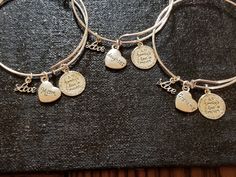 Mom Daughter Grandma 3pc Bracelet Set "A Family's Love Is Forever" Charm Bracelet Adjustable Wire Bangles Christmas Gift by SimplyChicByAngela on Etsy Valentine's Day Adjustable Nickel-free Charm Bracelet, Adjustable Nickel-free Charm Bracelet For Valentine's Day, Adjustable Charms Bracelet For Gift Making, Adjustable Charms Bracelets As Gifts, Adjustable Charms Bracelets For Gifts, Christmas Gifts Mom, Daughter Bracelet, Grandma Bracelet, Love Is Forever