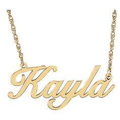 Gold Personalized Script Nameplate Necklace Personalize Jewelry, Name Plate Necklace, Script Necklace, Nameplate Necklace, Gold Name Necklace, Solid Gold Chains, Plate Necklace, Gold Monogram, Necklace Craft