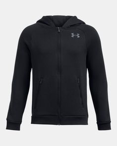 Updated Armour Fleece® is slightly heavier but still breathable & stretchy for warmth that lets you move|Softer, more plush inner layer traps heat to keep you warm & comfortable|Secure zip hand pockets|Ribbed cuffs & bottom hem|Raglan sleeves|Main body fabric contains at least 90% recycled polyester, excluding trims & embellishments Underarmour Hoodie, Sporty Long Sleeve Under Armour Hoodie, Under Armour Hooded Sweatshirt For Streetwear, Under Armour Long Sleeve Winter Hoodie, Under Armour Hooded Sweatshirt For Sports, Kids Shirts Boys, Vest Shirt, Athletic Pants, Mens Vest