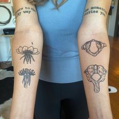 two women with matching tattoos on their arms