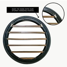 an image of a bicycle tire with the words easy to hang with our tires