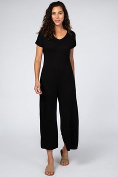 Black Short Sleeve Wide Leg Jumpsuit – PinkBlush Casual Short Sleeve Solid Color Jumpsuits And Rompers, Casual Full Length Solid Jumpsuits And Rompers, Casual Short-sleeved Solid Color Jumpsuits And Rompers, Short Sleeve Stretch Jumpsuits And Rompers With Pockets, Casual Short Sleeve Jumpsuits And Rompers For Loungewear, Short Sleeve Jumpsuits And Rompers With Pockets For Loungewear, Relaxed Fit Short Sleeve Jumpsuits And Rompers, Solid Color Short Sleeve Relaxed Fit Jumpsuits And Rompers, Relaxed Fit Solid Jumpsuits And Rompers With Short Sleeves