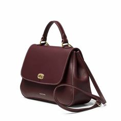 Holly Handbag by Tusting Purse Tusting Claret Anti Theft Backpack, Top Handle Handbags, Chic Top, How To Make Handbags, Laptop Backpack, Top Handle, Leather Top, Kate Spade Crossbody, Fashion Backpack