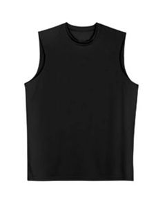 Men's Cooling Performance Muscle T-Shirt - BLACK - S | A4 Athletic Men's Cooling Performance Muscle T-Shirt in Black Size Small | Polyester Sporty Black Muscle Tee With Crew Neck, Sporty Black Crew Neck Muscle Tee, Black Moisture-wicking Crew Neck Tank Top, Black Short Sleeve Sports Tank Top, Moisture-wicking Black Crew Neck Muscle Tee, Basic Black Crew Neck Muscle Tee, Black Muscle Tee With Crew Neck For Sports, Black Crew Neck Muscle Tee For Sports, Aesthetic Apocalypse