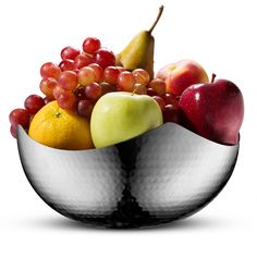 PRICES MAY VARY. MULTIPURPOSE - Multiple decorative and food uses. Perfect for salad, fruits, breads, French fries, pasta, beans and asparagus. Impress your guests with this elegant serving bowl. This bowl is also great for potpourri, flowers, accessories, toiletries, etc. VERSATILE LOOK - the elegant hammered stainless-steel bowl with wave rim fits in with any home or office setting, traditional or modern. PREMIUM STAINLESS STEEL - Hand crafted from top quality stainless-steel material that’s r Salad Snacks, Large Decorative Bowl, James Scott, Stainless Steel Bowls, Stainless Steel Bowl, French Fries, Stainless Steel Material, Potpourri, Fruit Salad