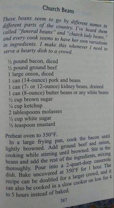 an old recipe book with instructions on how to bake bread in the oven and what to use it