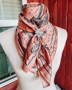 This light brown wildrag is seriously my absolute favorite! Has a rope and horse design on it as well 36"×36" Silk Scarf Western Outfit, Western Outfit With Wild Rag, Western Outfits Women Wild Rag, Western Wild Rag Outfit, Cowgirl Scarf Country Outfits, Livestock Judging, Western Things, 2024 Wardrobe, Country Outfit