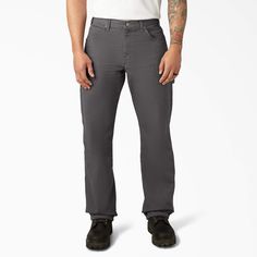 Carpenter pants are for carpenters, yes. But our Men's Relaxed Fit Heavyweight Duck Carpenter Pants can also be worn by anyone else in need of multifunctional workwear. Built from heavyweight, 100% cotton duck, the material stands up to the most rigorous wear and tear. Its relaxed fit and straight leg, along with the side utility pockets, hammer loop, rivets, and reinforced seams, make these pants a functional, classic choice for getting through a tough workday.