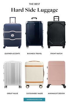 the best hard side luggage for women and men, according to their travel bags or suitcases