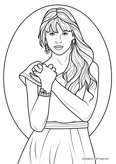 Taylor Swift Posing for the Camera Coloring Page Coloring Pages Aesthetic Taylor Swift, Taylor Swift Outline Drawing, Camera Coloring Page, Taylor Swift Coloring Pages Reputation, Taylor Swift Colouring Pages, Taylor Swift Coloring Pages Songs, Taylor Swift Disney, Taylor Swift Drawing, Disney Princess Coloring Pages