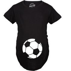 He shoots, he scores! At Crazy Dog T Shirts, we try to make all of our tees worthy of a GOAL! Show you're the real MVP of soccer in a strikingly funny, penalty-free shirt. Cheer on your favorite soccer player or play a quick pick up game in the park in one of our lightweight comfortable soccer sports tee or cozy graphic novelty socks. At Crazy Dog T Shirts, we know humor doesn’t end with motherhood, that’s why we combine top quality maternity clothing with funny jokes. Our maternity shirts are s Soccer Halloween Costumes, Soccer Ball Design, Cute Maternity Shirts, Funny Products, Screen Printed Shirts, Baby Announcement Shirts, Pregnancy Announcement Gifts, Maternity Tees, Sports Tee