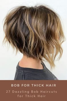 Short Layered Haircuts Thick Hair, How To Style Short Thick Hair Bob, Bob Styles For Thick Hair, Short Bob Haircuts Thick Hair, Cool Bob Haircut Thick Hair, Thick Hair Styles Medium Layered Bobs, Choppy Inverted Bob, Inverted Bobs For Thick Hair, A Line Bob For Thick Hair