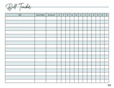 the bill tracker sheet is shown in this file, which includes bills and other items