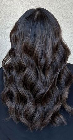 Black Hair Dark Brown Balayage, Balayage Hair On Black Hair Short, Dark Chocolate Ombre Hair, Natural Brown Balayage On Black Hair, Brown Balayage In Black Hair, Soft Balayage Black Hair, Cool Tone Brown Highlights On Black Hair, Black Hair Balayage Tan Skin, Chocolate Ash Brown Hair Balayage