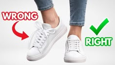 Lace Up Tennis Shoes How To, Loci Sneakers Outfit, Jean Shorts Sneakers Outfit, How To Tie Canvas Shoe Laces, Shoe Laces Hacks, How To Fix Shoe Laces, How To Cuff Jeans With Sneakers, Tying Shoes Hack, How To Tie Tennis Shoes To Slip On