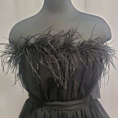 City Nation Black Party Mini Dress Features Feathers Sweetheart Neckline, Ballerina Tul Skirt Size 12 New With Tags Party Mini Dress, Shining Nikki, Studio City, Black Party, Mini Dress Party, Sweetheart Neckline, Feathers, Size 12, Mini Dress