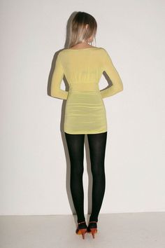 Sheer long sleeve draped top with wide neckline. Can be worn as a top or a mini dress. Fabric is 92% FSC viscose 8% elastane. Ella is 6' tall, 35" bust, 26" waist, 36" hip, and is wearing a size S. Chic Ruched Long Sleeve Top With Stretch, Spring Ruched Bodycon Long Sleeve Dress, Chic Ruched Stretch Long Sleeve Top, Chic Stretch Ruched Long Sleeve Top, Spring Bodycon Long Sleeve Ruched Dress, Fitted Draped Mini Dress In Elastane, Long Sleeve Viscose Mini Dress For Spring, Spring Long Sleeve Viscose Mini Dress, Fitted Draped Mini Dress For Work