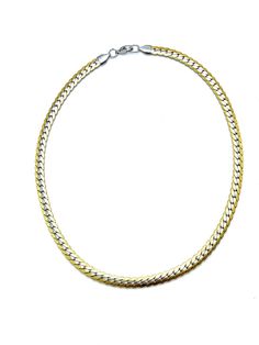 - Two-tone, silver and gold- Cuban link - Two Styles- Stainless Steel- Length: 16” or 18” - Wide: 5mm Gold Cuban Link Necklace With Silver Chain, Cuban Link, Steel Necklace, Online Jewelry Store, Stainless Steel Necklace, Two Tone, Handmade Jewelry, Online Store, Stainless Steel