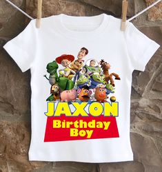 A cool, unique Toy Story birthday shirt personalized with your child's name and age. All shirts are 100% cotton. I use a professional heat press to transfer the image, NOT a home iron. I will personalize it with your child's name and age for no addition cost. I use high quality shirts from ARB Blanks. These are very soft shirts, not thin undershirts. Please see the size chart below for the t-shirts and choose your options in the drop down menus. *Please note heat pressed shirts may become distressed through wash/wear. Always wash them inside out on a delicate cycle using mild detergent and no bleach. 4 Birthday Shirt, Toy Story 4 Birthday, Heat Press Shirts, 4 Birthday, Story Birthday, Toy Story Birthday, Unique Toys, Birthday Shirt, 4th Birthday