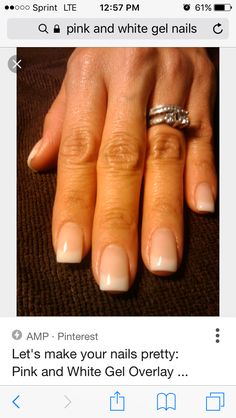 Gel Overlay Nails, White Gel Nails, Overlay Nails, Natural Acrylic Nails, Nails Opi, Best Gel Nail Polish, Nails Yellow, Gel Overlay, Manicure Gel