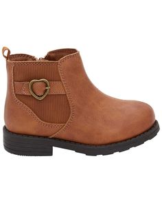 Toddler Faux Leather Chelsea Boots from carters.com. Shop clothing & accessories from a trusted name in kids, toddlers, and baby clothes. Toddler Girl Boots, Girls Ankle Boots, Carter Kids, Toddler Girl Shoes, Girls Shoes Kids, Free Shoes, Carters Baby, Comfortable Boots, Buckle Boots