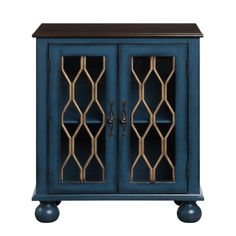 Lassie Accent Cabinet - Accent Cabinet Transitional Console Table, Blue Console Table, Grey Console Table, Wooden Console Table, Wooden Console, Modern Console Tables, Modern Console, Glass Front Door, Antique Blue