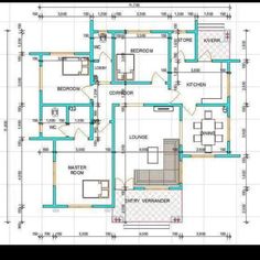 a blueprint drawing of a house with the floor plan and measurements on it's side