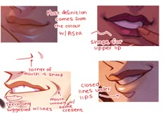 the steps in how to draw lips