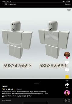 two white blocks with faces and numbers on them