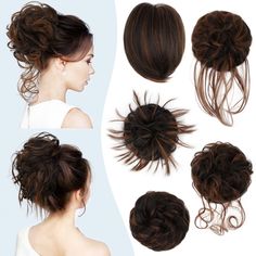 PRICES MAY VARY. High-Quality Bun: Messy bun is made of high-quality synthetic heat-resistant fiber material, mess hair bun is soft and shiny, natural and realistic, the touch is close to human hair, the texture is soft, wear it, this gorgeous bun will match your hair blends perfectly, just like your own! Goes well with your clothes and makeup. New Fashion Style: Messy bun is available in five different styles, the extra long messy bun with cascading tendrils is new and chic, elegant and cute, e Half Buns, Long Updo, Hair Extension Ponytail, Updo Messy, Extension Ponytail, Tousled Updo, Messy Hair Bun, Elastic Rubber Band, Bun Messy