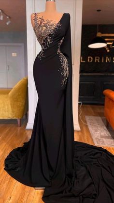 Black Mermaid Dress, Classy Prom, Stile Hijab, Prom Dresses Long Mermaid, Classy Prom Dresses, Mermaid Prom Dress, Black Mermaid, Lace Prom Dress, Glamour Dress