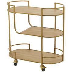 Arcade Bar Cart | AllModern Wood Bar Cart, Modern Bar Cart, Rolling Bar Cart, Gold Bar Cart, Serving Cart, 3 Shelves, Wood Bar, Wooden Slats