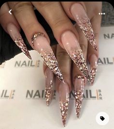 Stilleto Nails Designs, Nails Dip, Her Nails, Acrylic Coffin, Bling Acrylic Nails, Glam Nails, Nails Pink, Nails Coffin