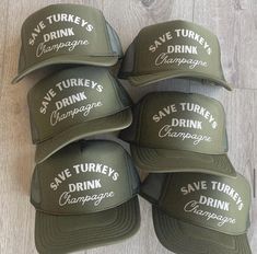 Olive green Otto trucker hat Champagne Hat, Thanksgiving Hat, Funny Trucker Hat, Champagne Drinks, Trucker Humor, Funny Hats, Gobble Gobble, Tee Outfit, Say Hi