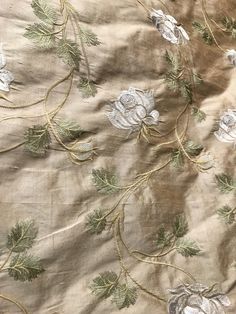 Designer 100% Silk Taffeta Embroidery Fabric - Antique Light Pink Beige Floral - Fancy Styles Fabric Pierre Frey Lee Jofa Eco Dyeing, Fabric Inspiration, Silk Linen, Silk Taffeta, Antique Pink, Antique Textiles, Antique Lighting, Embroidery Fabric, Brocade Fabric