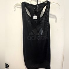 Never Wore This! Great Workout Tank With Breathable Mesh Fabric. Casual Sleeveless Adidas Activewear, Casual Black Adidas Activewear, Black Athleisure Tank Top For Spring, Black Spring Workout Tank Top, Adidas Tops For Gym, Spring Season, Adidas Tops For Gym In Spring, Spring Adidas Tops For Gym, Black Sports Tank Top For Spring, Black Tank Top For Sports In Spring