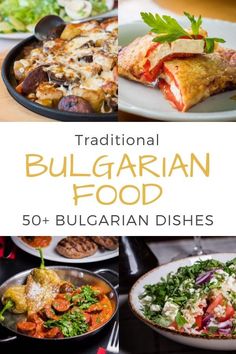 traditional hungarian food with the title overlay reads traditional hungarian food 50 + bulgarian dishes