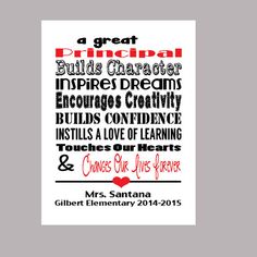 a poster with words on it that say,'great principals build character inspire dreams engage creativity