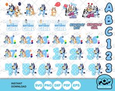 the birthday girl paw patrol font and numbers