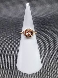 14k solid rose gold hammered ring with 0.17 ct. G color, SI1 clarity natural brilliant diamonds & 2.05 ct. 8x8 mm cushion cut natural AAA pink morganite, this item can be ordered in any color gold with other different precious or semi precious gem stones, please contact me for a quote as each gem stone varies in price. I am a manufacturer of fine jewelry for over thirty years, loyalty & customer satisfaction is my ultimate goal, please don't hesitate to contact me with ant questions or i Rose Gold Cushion Cut Morganite Ring, Rose Gold Rings With Diamond Accents And Morganite, Hammered Ring, Semi Precious Gems, Hammered Rings, Pink Morganite, Morganite Ring, Pink Amethyst, Gem Stones