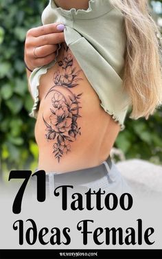 71 Tattoo Ideas Female Tattoo Fe, Side Tattoos Women, Side Thigh Tattoos, Beautiful Tattoos For Women, Latest Tattoos, Tattoo Ideas Female, Thigh Tattoos Women, Modern Tattoos, Women's Tattoo