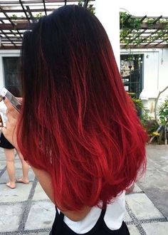 Red Balayage Hair, Wine Hair Color, Red Ombre Hair, Wine Hair, Ombré Hair, Ombre Hair Color, Hair Dye Colors, Red Hair Color, Hair Color Balayage