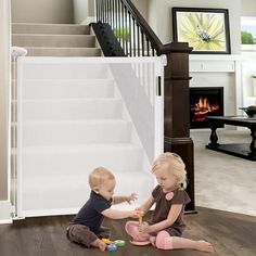 Ensure the safety of your little ones and pets with the HBlife Retractable Baby Gate. This versatile mesh gate stands 33" tall and extends up to 55" wide, providing a secure barrier for stairs, doorways, and hallways. Available in three sizes33"x55", 33"x71", and 33"x118"this child and pet gate is perfect for both indoor and outdoor use. The sleek white design blends seamlessly with any decor, while the retractable feature allows for easy operation and space-saving convenience. Keep your home sa Baby Gate With Door, Best Baby Gates, Retractable Dog Gate, How To Install Baseboards, Cat Gate, Retractable Baby Gate, Baby Gate For Stairs, Kids Gate, Retractable Gate