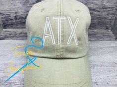 Fully adjustable baseball cap with embroidered three letter abbreviated hometown. Made to order in a smoke free home. Message me for alternate thread colors. Casual Dad Hat With Custom Embroidery, Casual Dad Hat With Letter Embroidery, Casual Snapback Hat With Custom Embroidery And Flat Bill, Casual Baseball Cap With Custom Embroidery, Casual Snapback Hat With Custom Embroidery, Casual Trucker Hat With Custom Embroidery And Curved Brim, Casual Trucker Hat With Custom Embroidery, Embroidered Baseball, Thread Colors