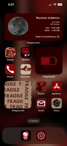 an iphone screen with many different icons on it