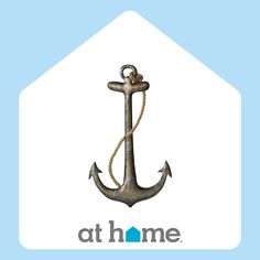 an anchor with the word at home on it's front and bottom corner is shown