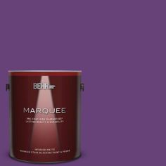 behr marquee interior paint in one gallon, with the light shining on it